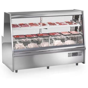 Balcão De Frios E Avícola Aquecido Grta200a Gelopar Expositor De Carnes Inox 2mt 220v