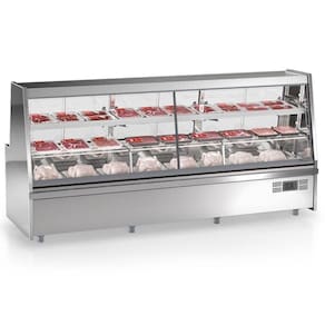Balcão De Frios E Avícola Aquecidos Grta300a Gelopar Expositor De Carnes Inox 3mt 220v
