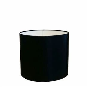Cúpula em Tecido Cilindrica Abajur Luminária Cp-4113 30x25cm Preto