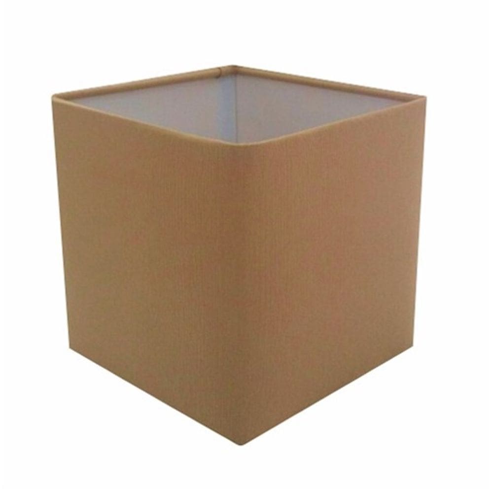 Cúpula em Tecido Quadrada Abajur Luminária Cp-25/25x25cm Palha