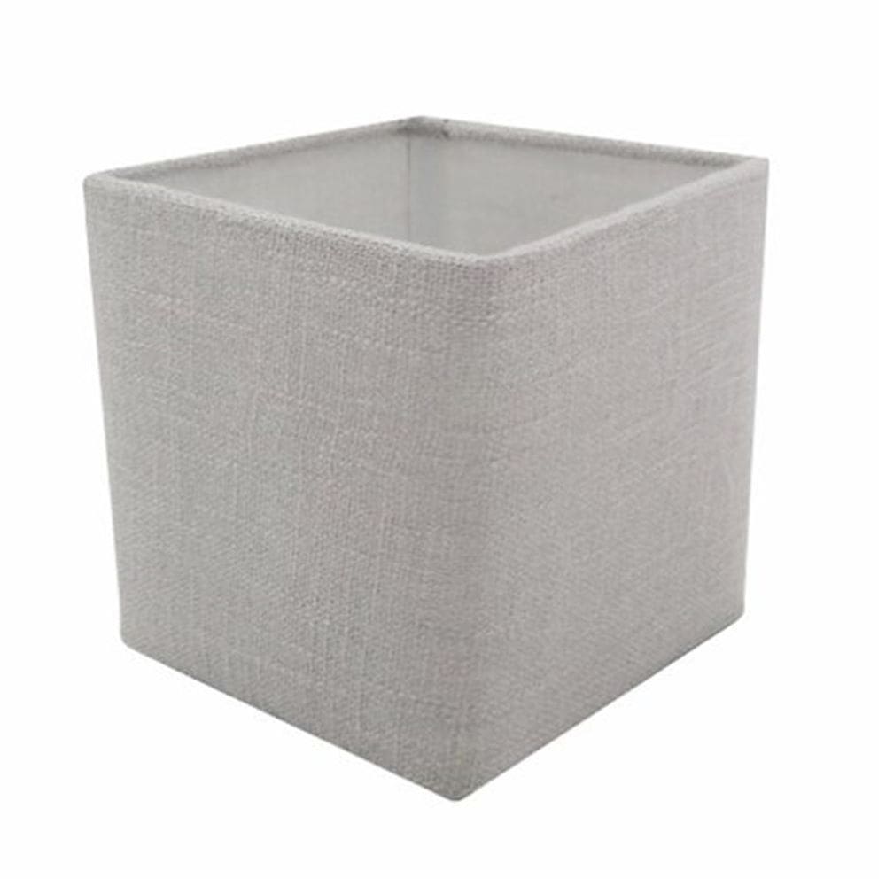 Cúpula em Tecido Quadrada Abajur Luminária Cp-25/25x25cm Rustico Cinza
