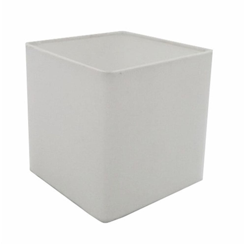 Cúpula em Tecido Quadrada Abajur Luminária Cp-25/25x25cm Branco