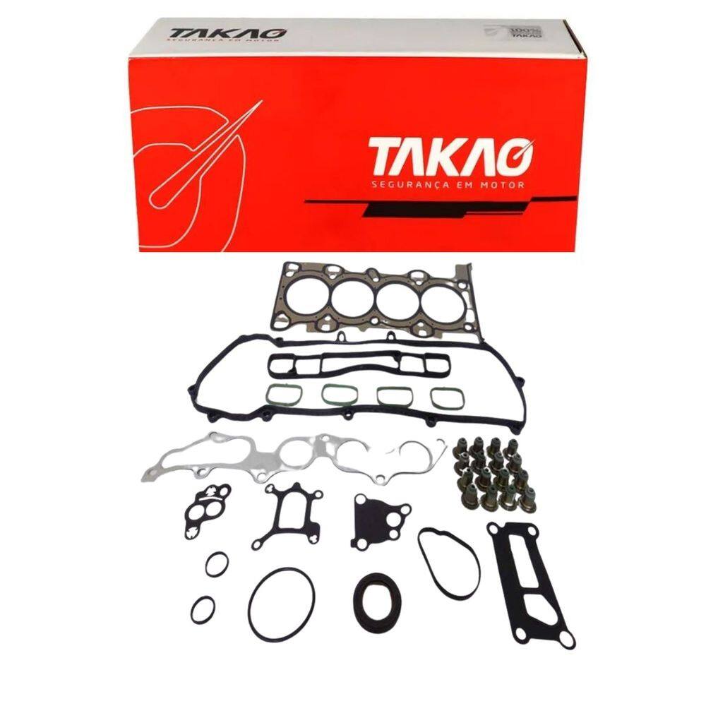 Junta Completa S/ Retentor Traseiro (Jg) Mondeo 2.0 16V 2001 A 2006 / Ranger 2.3 16V 2001 A 2012 - Takao Jcrfo23B