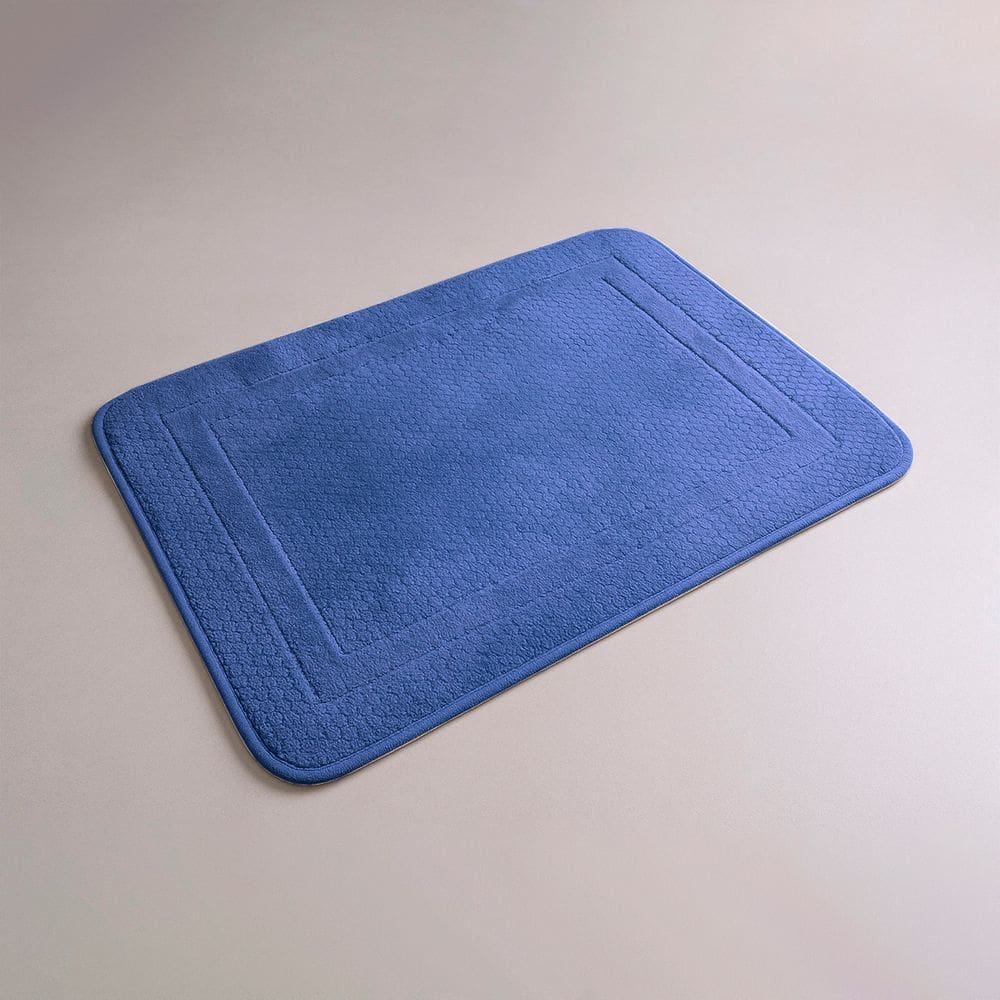 Tapete Porta Entrada Antiderrapante Aconchego 65x45cm AZUL
