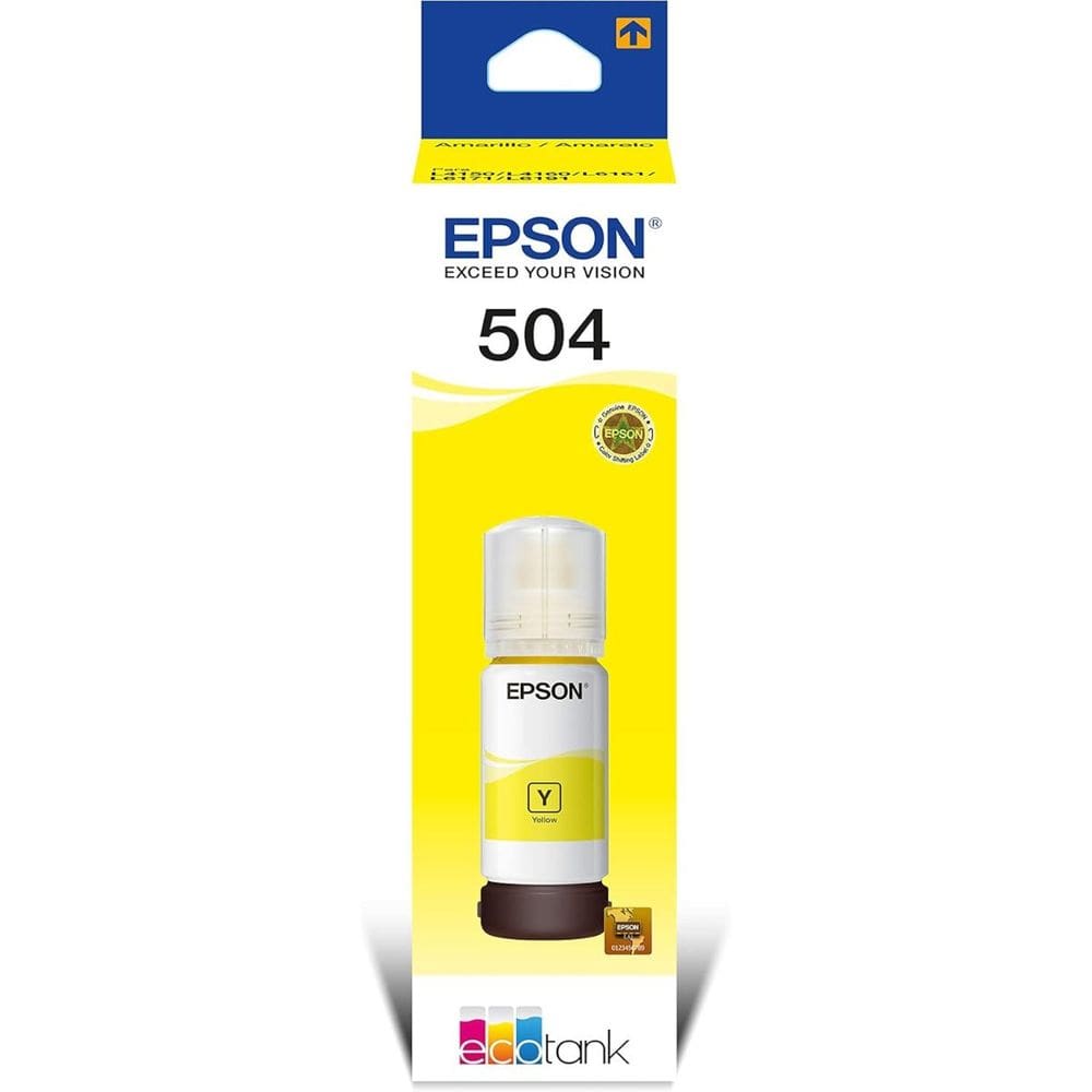 Garrafa de Tinta Epson EcoTank T504 Amarelo T504422