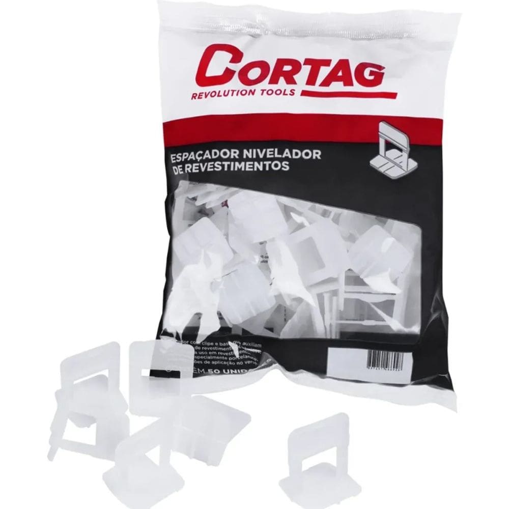 Espaçador Nivelador de Pisos Tradicional 1,5mm com 50 Peças Cortag - ENR15MM