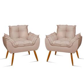 Kit 2 Poltronas Opala Suede Luxo