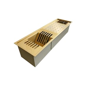 Calha Úmida Gourmet Escorredor Cozinha 60X19 Aço Inox