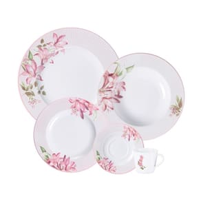 Aparelho de Jantar Tramontina Poème em Porcelana Decorada 30 Peças