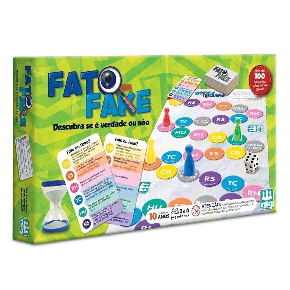 Jogo De Tabuleiro Divertido Fato Ou Fake Nig Brinquedos 1147