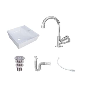Kit Cuba AQ33 C/Torneira C50 e Válvula 1`` ABS + Sifão Pvc + Flexível