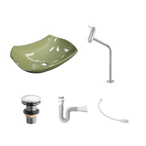 Kit Cuba L42 C/Torneira Link 1062 Metal + Válvula Click 1 1/2`` (4,0cm) + Sifão Pvc + Flexível