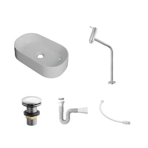 Kit Cuba OV42 C/Torneira Link 1062 Metal + Válvula Click 1``G + Sifão Pvc + Flexível