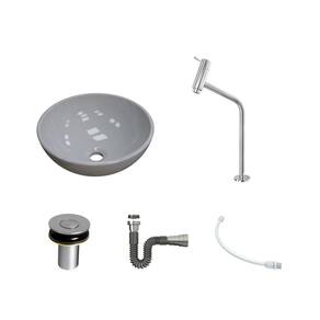 Kit Cuba R30 C/Torneira Link 1062 Metal + Válvula Click 1``B (2,6cm) + Sifão Cromado + Flexível