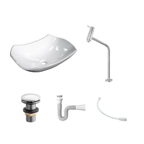 Kit Cuba L42 C/Torneira Link 1062 Metal + Válvula Click 1``G + Sifão Pvc + Flexível