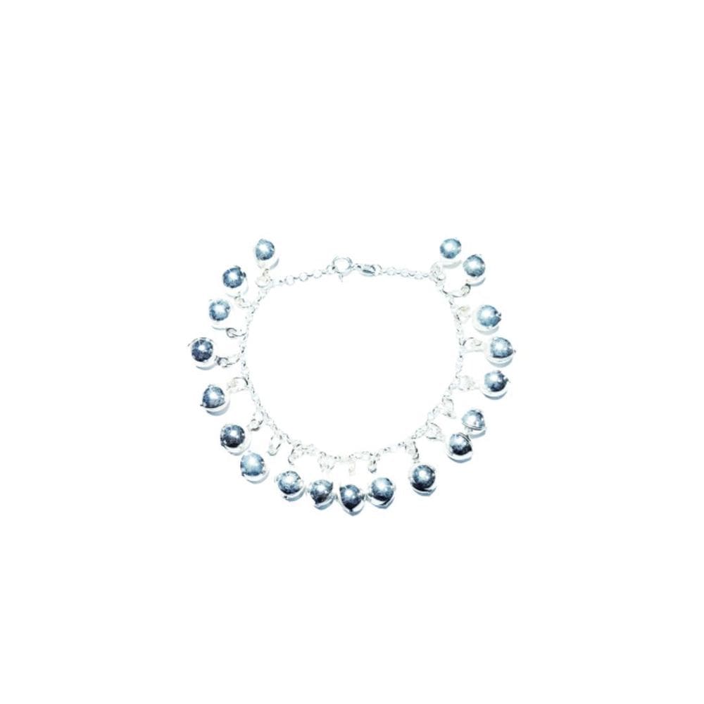 Pulseira Prata 19 Bolas 8Mm - 18Cm