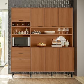 Kit Cozinha Compacta Viena Lukaliam 8 Portas 2 Gavetas