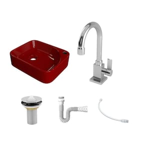 Kit Cuba RO36 C/Torneira Luxo 1195 Metal + Válvula 1`` (2,6cm) + Sifão Pvc + Flexível
