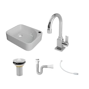 Kit Cuba RO36 C/Torneira Luxo 1195 Metal + Válvula 1`` (2,6cm) + Sifão Pvc + Flexível