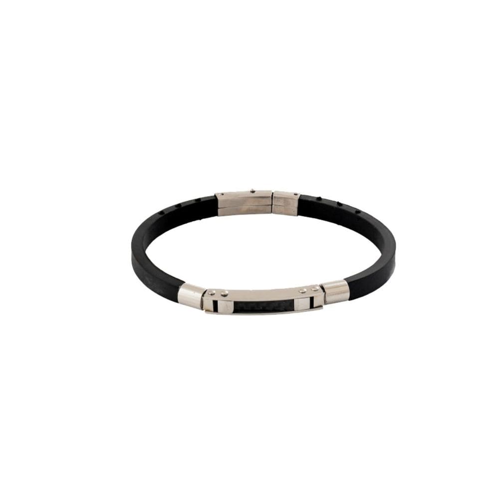 Bracelete Borracha Centro Vazado