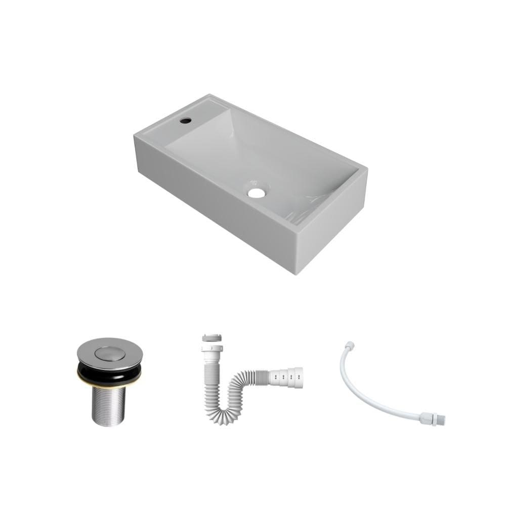 Kit Cuba RL545 C/Válvula Click 1``B (2,6cm) + Sifão Pvc + Flexível
