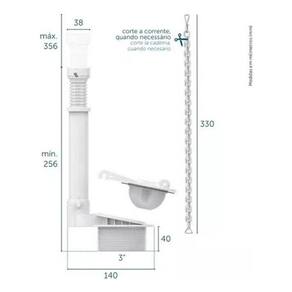 Mecanismo saída p/ caixa acoplada 3 celite stylus blukit