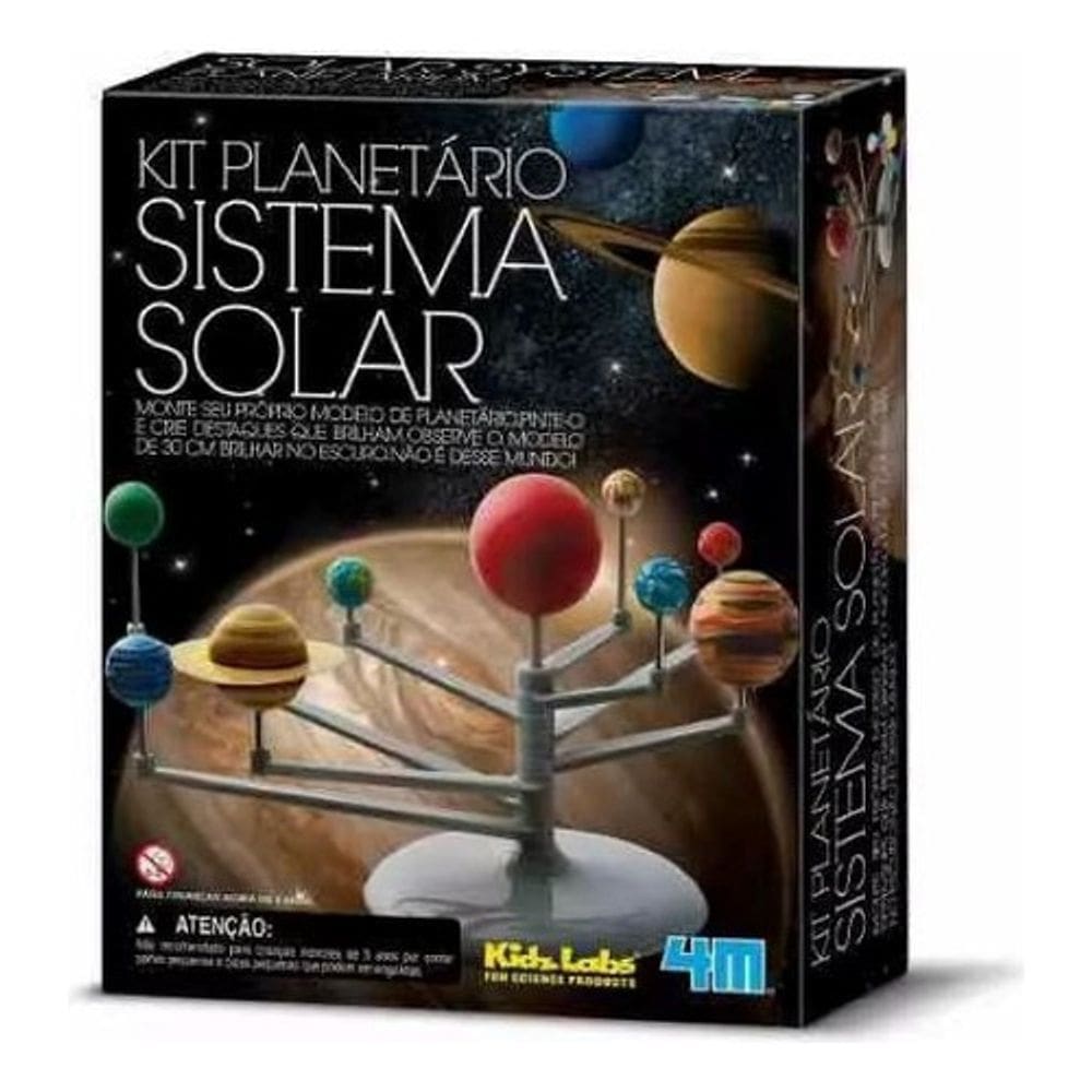 Kit brinquedo planetário sistema solar construa pinte 30cm