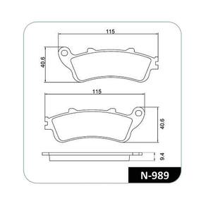 Pastilha De Freio - Fes 125 1998 A 2006 / Fes 150 1998 A 2006 / Fes 250 2000 A 2006 / Gl 1800 2013 A 2016 / St 1100 A6 1996 A 2000 - N989