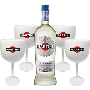 Vermouth Martini Bianco 750ml + 4 Taças de Acrílico