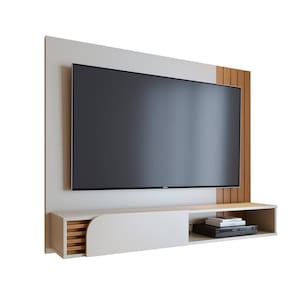 Painel Home Suspenso para Tv até 60 Polegadas 1 Porta Jurerê Freijó e Off White