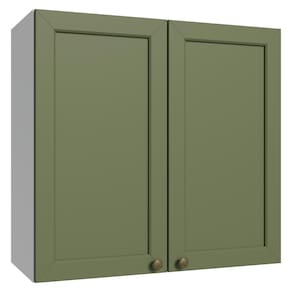 Armário Aéreo 70 cm 2 Portas Branco/Verde Vik Madesa