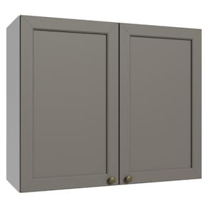 Armário Aéreo 80 cm 2 Portas Branco/Cinza Vik Madesa