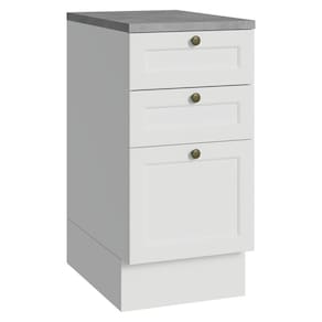 Balcão de Cozinha 40 cm 3 Gavetas Branco Vik Madesa