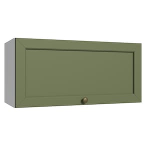 Armário Aéreo 70 cm 1 Porta Basculante Branco/Verde Vik Madesa