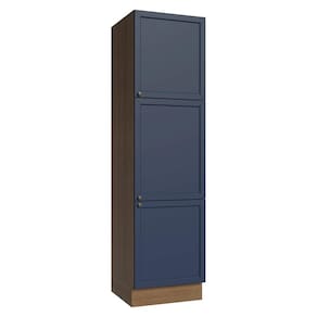 Paneleiro 60 cm 3 Portas Rustic/Azul Vik Madesa
