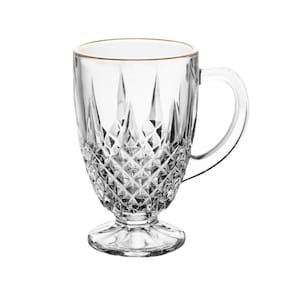 Xícara de Cristal Diamante com Fio de Ouro 150ml - Lyor
