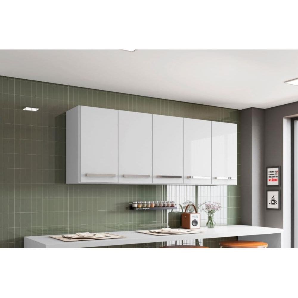 Armario Aereo Santorini Branco 4 Portas Bela Casa