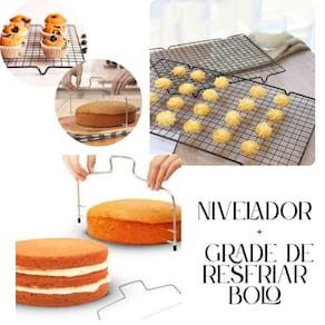 Kit Grade P/Resfriar Antiaderente + Cortador Nivelador Bolo