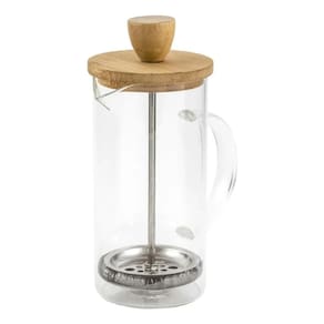 Cafeteira Prensa Francesa Borossilicato Tampa Bambu 350ml Casita
