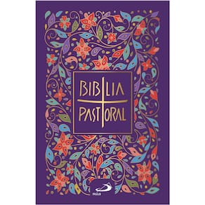 Nova Biblia Pastoral Media Cristal Floral Branco