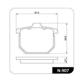 Pastilha De Freio - Cb 400 Ii 1982 A 1986 / Cb 750 F 1977 A 1980 / Cb 750 Ss 1977 A 1979 / Cbx 1000 1977 A 1980 / Gl 1000 K3 1978 A 1979 - N907