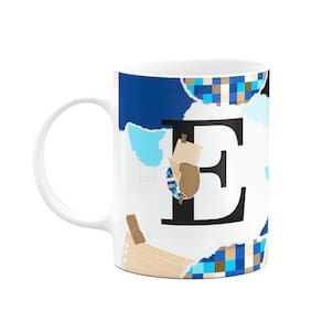 Caneca Professores - Inicial do nome letra E - 325ml