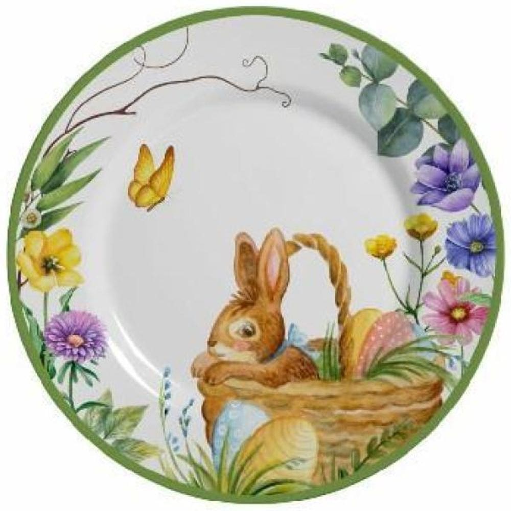 Prato Sobremesa Pascoa Easter Garden C/6 Peças 1º Linha
