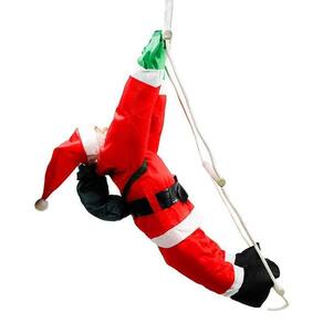 Papai Noel De Natal Subindo Escada 60Cm Decoração Natalina
