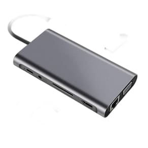 Hub Docking Station 11X1 Adaptador Type C Lan Hdmi Vga Sd Pd