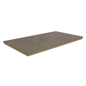 Tampo Mesa Sala de Jantar Vidro Madeirado c/ Vidro TA66 Retangular 160x90cm Freijó/Bronze - Kappesberg