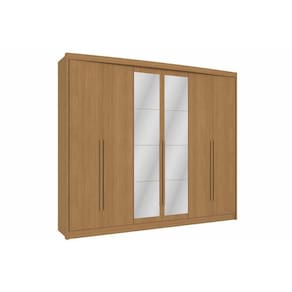 Guarda Roupa Casal 6 Portas (2 c/ Espelho) e 6 Gavetas CB02N566 Canela - Kappesberg