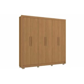 Guarda Roupa Casal 6 Portas e 2 Gavetas c/ Pés CB02M569 Canela - Kappesberg