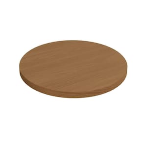 Tampo Mesa Sala de Jantar Madeirado Madeirado TA69 Crome s/ Vidro Redondo 65x65cm Canela - Kappesberg