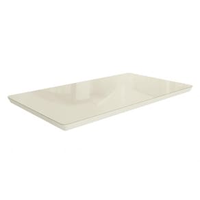 Tampo Mesa Sala de Jantar Vidro Madeirado c/ Vidro TA66 Retangular 160x90cm Off White/Off White - Kappesberg
